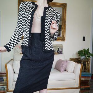 Vintage Adriana Papell 1990's 80s Suit Set